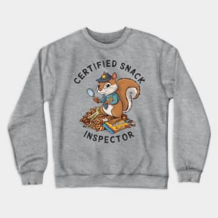 Certified Snack Inspector Funny Hiking and Camping Crewneck Sweatshirt